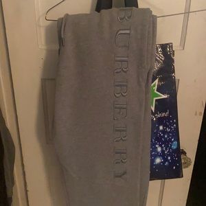 Grey Burberry joggers Authentic